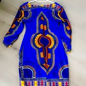 African print multi color dress